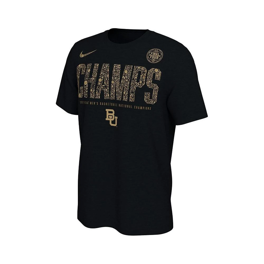 商品NIKE|Men's Black Baylor Bears 2021 NCAA Men's Basketball National Champions Locker Room T-shirt,价格¥213,第2张图片详细描述