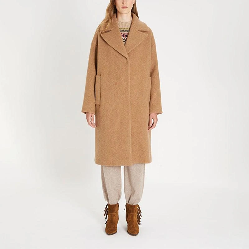 商品Weekend Max Mara|RAGIONE 驼色翻领女士羊毛大衣【香港仓极速发货】,价格¥5142,第1张图片