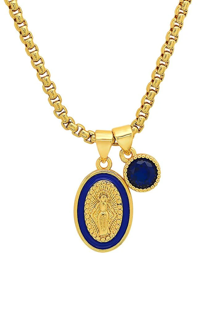 商品HMY JEWELRY|18K Yellow Gold Plated Enamel & Crystal Necklace,价格¥212,第3张图片详细描述