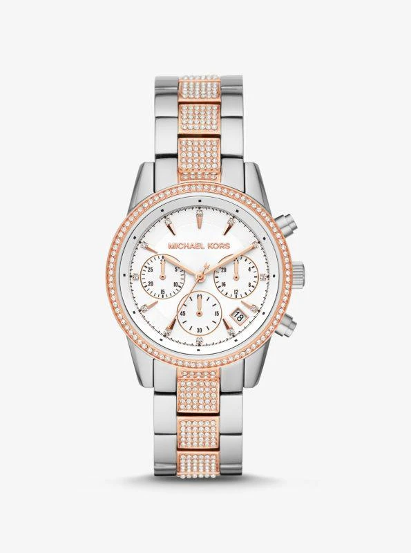 商品Michael Kors|Ritz Pavé Two-Tone Watch,价格¥2213,第1张图片