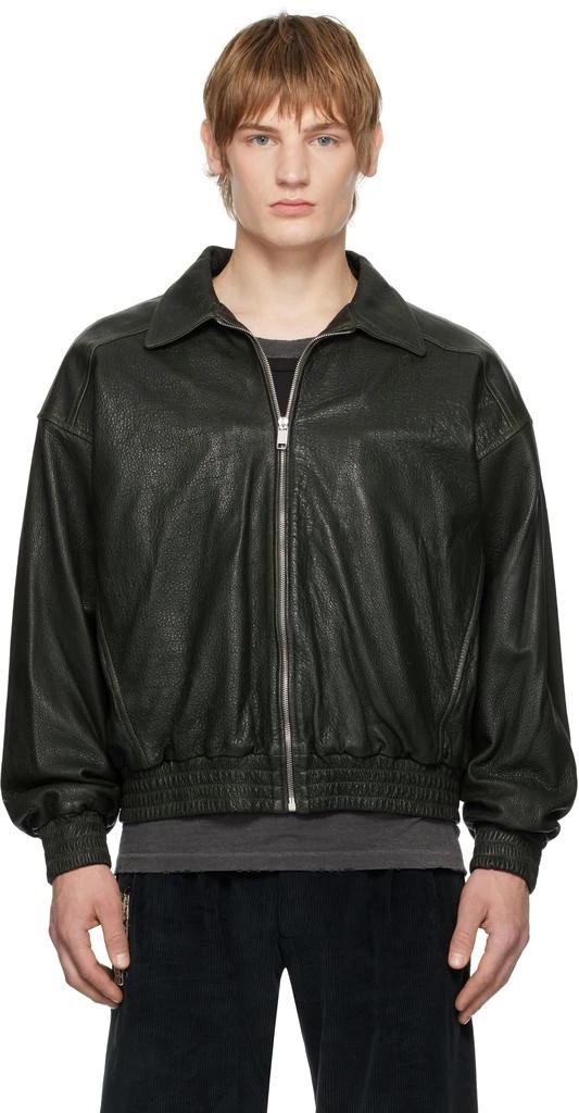 商品Enfants Riches Deprimes|Green Painter's Wives Library Leather Jacket,价格¥33821,第1张图片