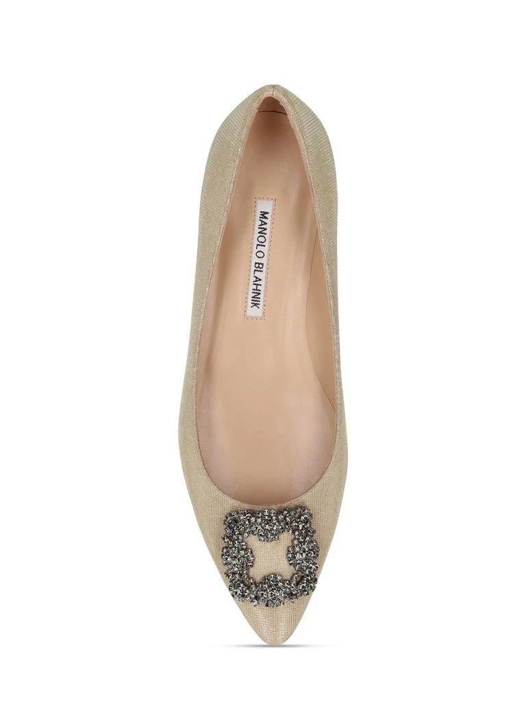 商品Manolo Blahnik|10mm Hangisi Lurex Flats,价格¥9470,第4张图片详细描述