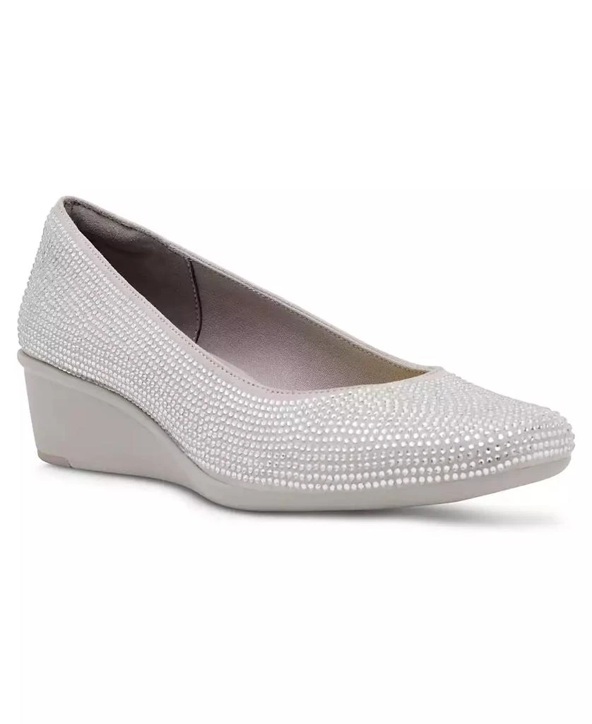 商品Anne Klein|Women's Wisher Embellished Wedge Pumps,价格¥610,第1张图片