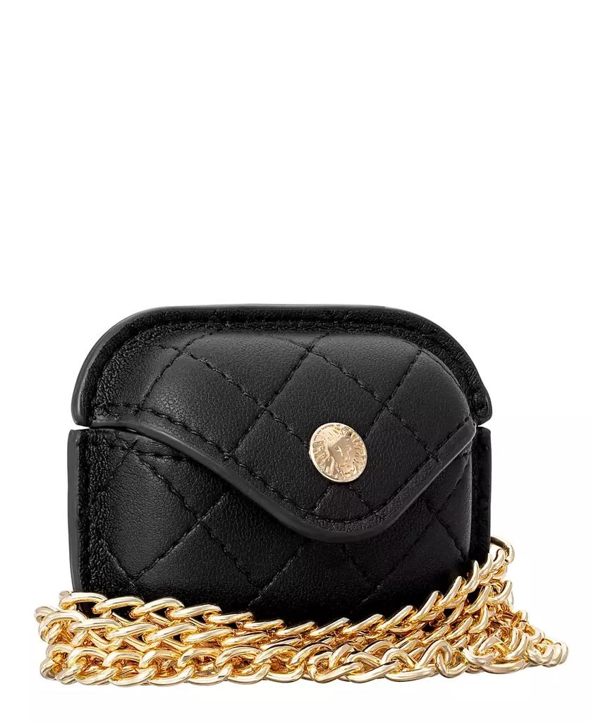 商品Anne Klein|Women's Black Faux Leather Quilted Case with Crossbody Chain designed for AirPods Pro®,价格¥202,第2张图片详细描述