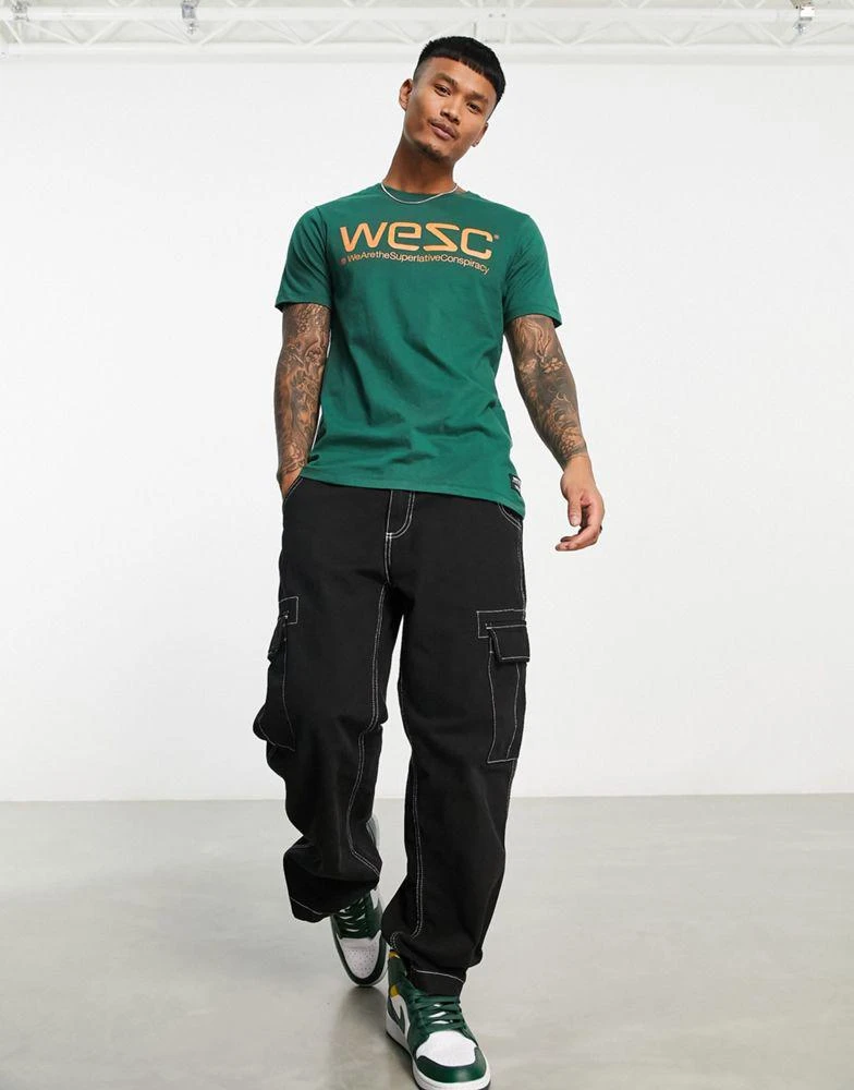 商品WeSC|WESC printed t-shirt in green,价格¥94,第4张图片详细描述