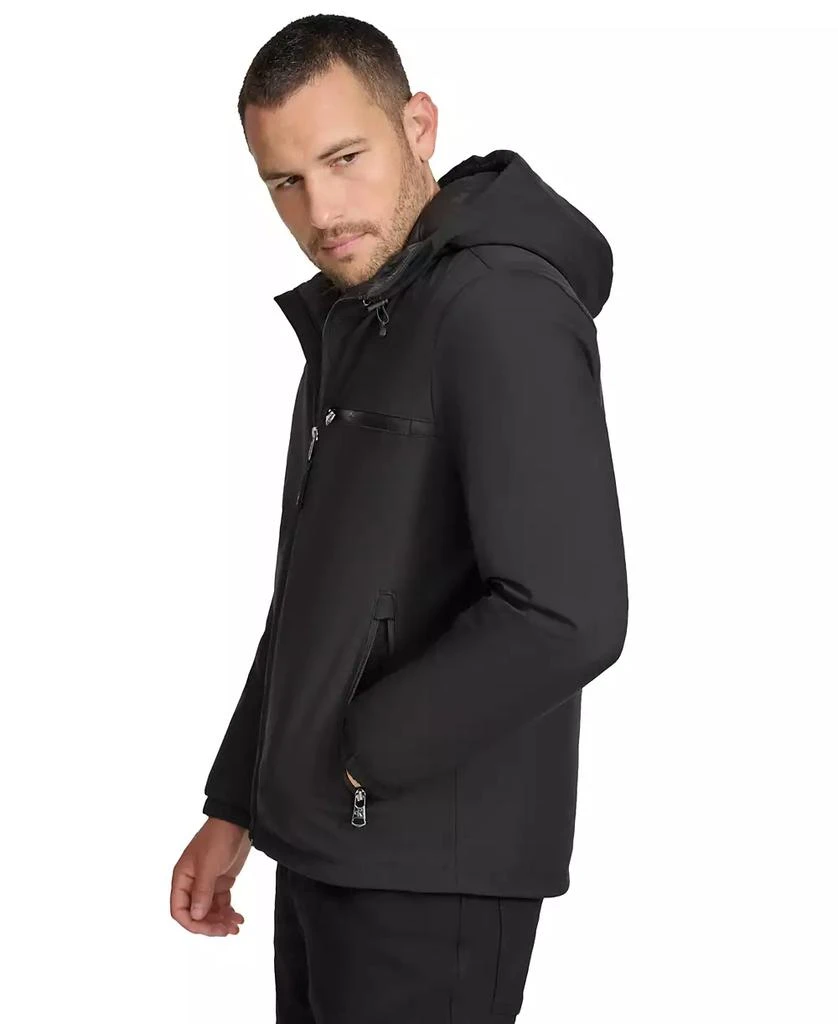 商品Calvin Klein|Men's Infinite Stretch Water-Resistant Hooded Jacket,价格¥535,第3张图片详细描述