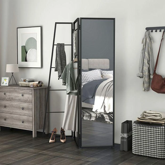 商品Sparrow & Wren|Birdsall Black Coat Rack Stand with Mirror,价格¥5034,第5张图片详细描述