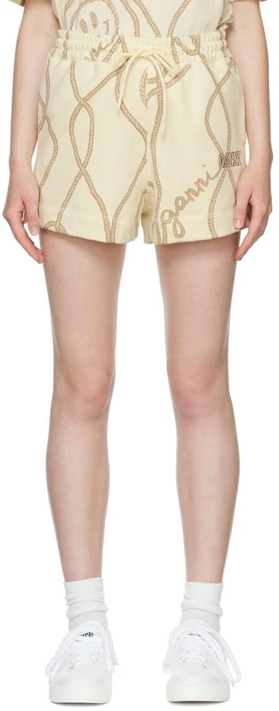 商品Ganni|Off-White Cotton Shorts,价格¥641,第1张图片