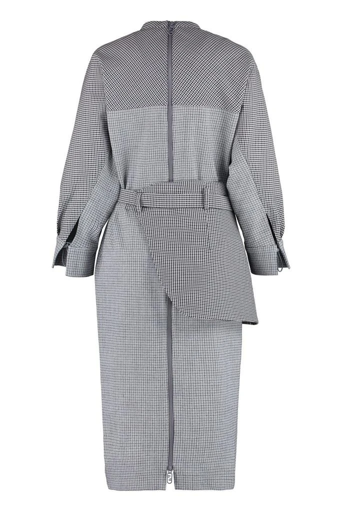 商品Fendi|Fendi Houndstooth Patterned Belted Tailored Dress,价格¥14644,第2张图片详细描述