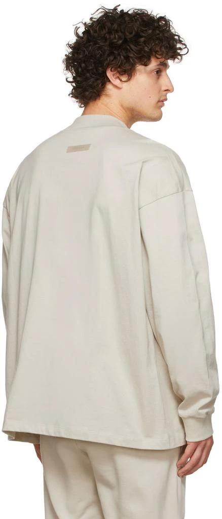 商品Essentials|Beige Cotton Jersey Long Sleeve T-Shirt,价格¥384,第3张图片详细描述