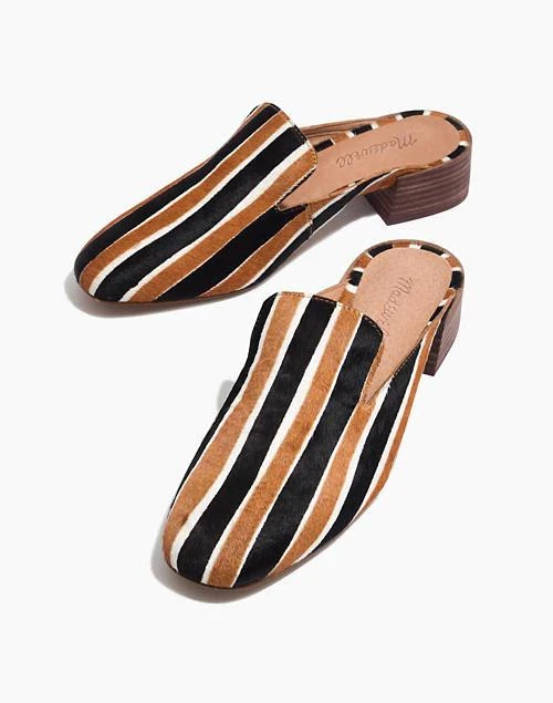 商品Madewell|The Willa Loafer Mule in Striped Calf Hair,价格¥638,第1张图片