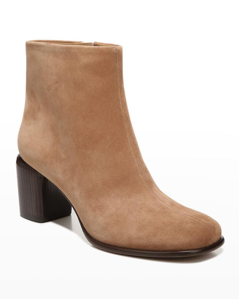 商品Vince|Maggie Suede Block-Heel Booties,价格¥2574,第4张图片详细描述