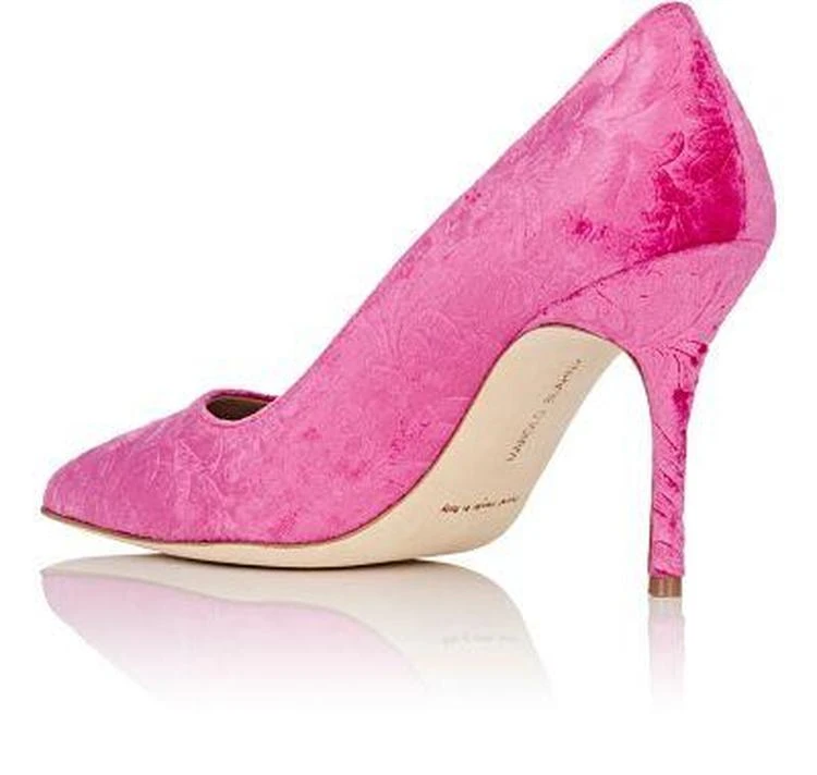 商品Manolo Blahnik|BB Velvet Jacquard Pumps,价格¥2075,第3张图片详细描述