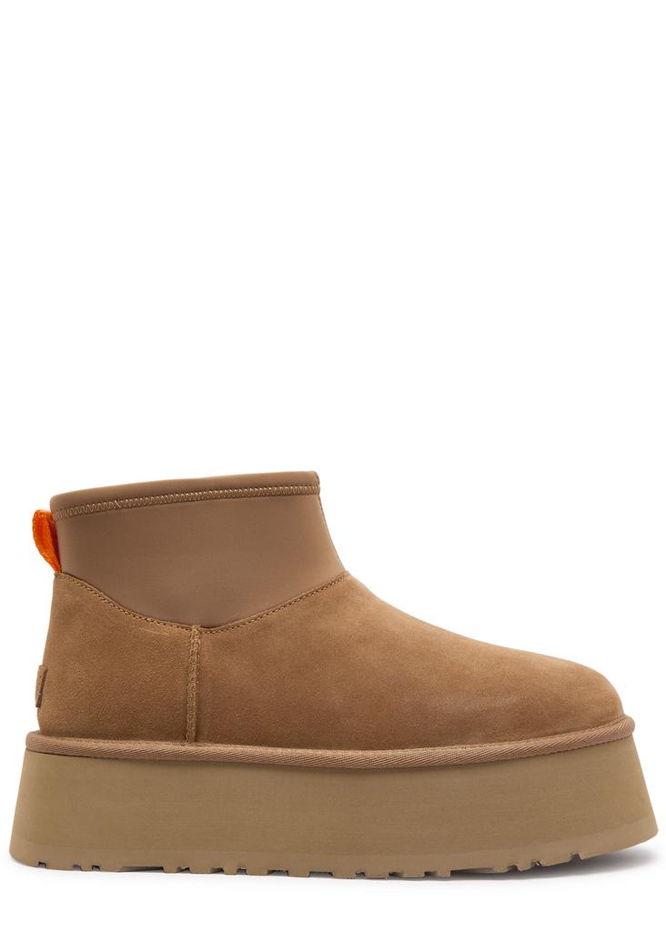 Shop Classic Mini Dipper suede flatform ankle boots on Sale