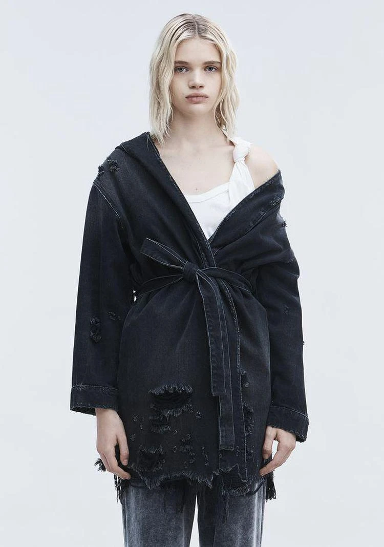 商品Alexander Wang|SHORT DISTRESSED ROBE ,价格¥2093,第2张图片详细描述