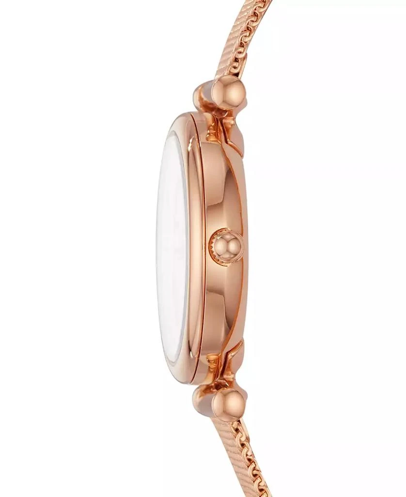 商品Fossil|Women's Mini Carlie Stainless Steel Mesh Bracelet Watch 28mm,价格¥890,第2张图片详细描述
