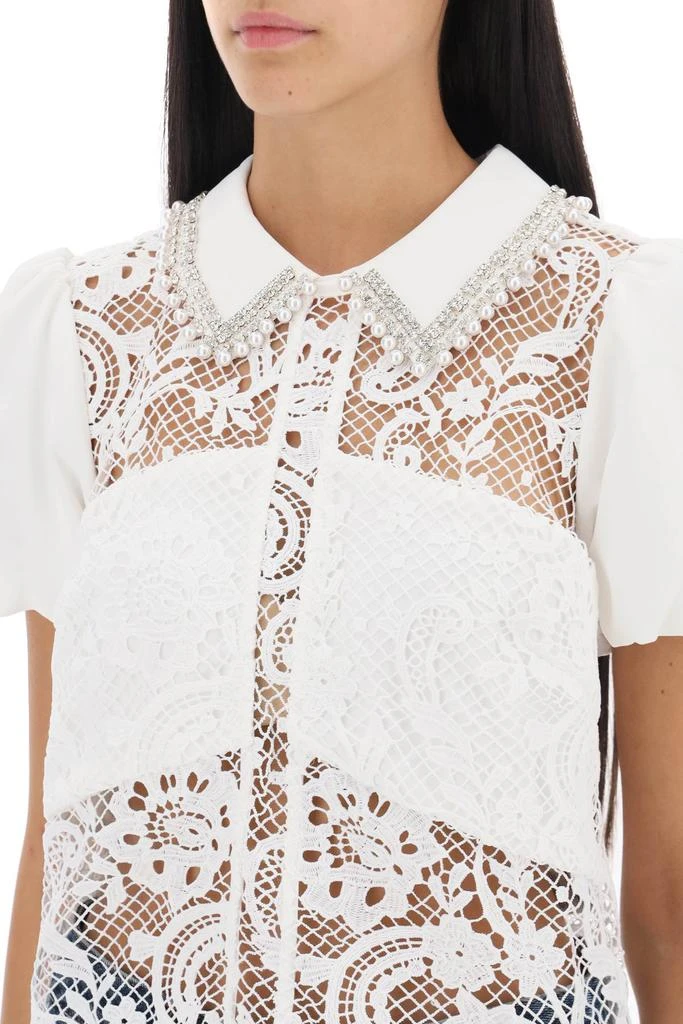 商品Self Portrait|Self portrait floral-lace top with appliques,价格¥1602,第4张图片详细描述