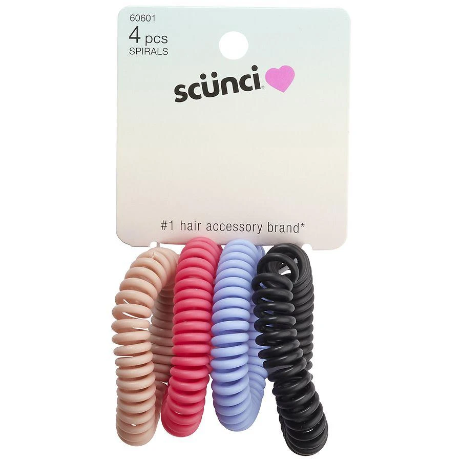 商品Scunci|Large Matte Spiral Ponytailers,价格¥41,第1张图片