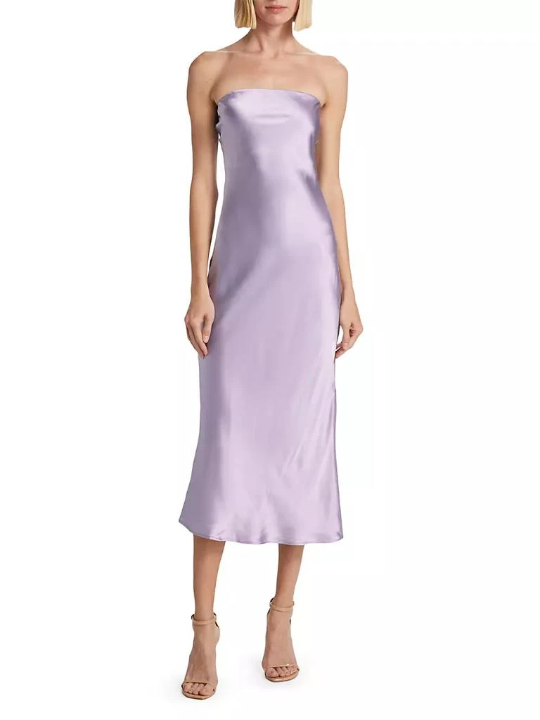 商品Reformation|Joana Silk Strapless Slip Midi-Dress,价格¥2046,第3张图片详细描述