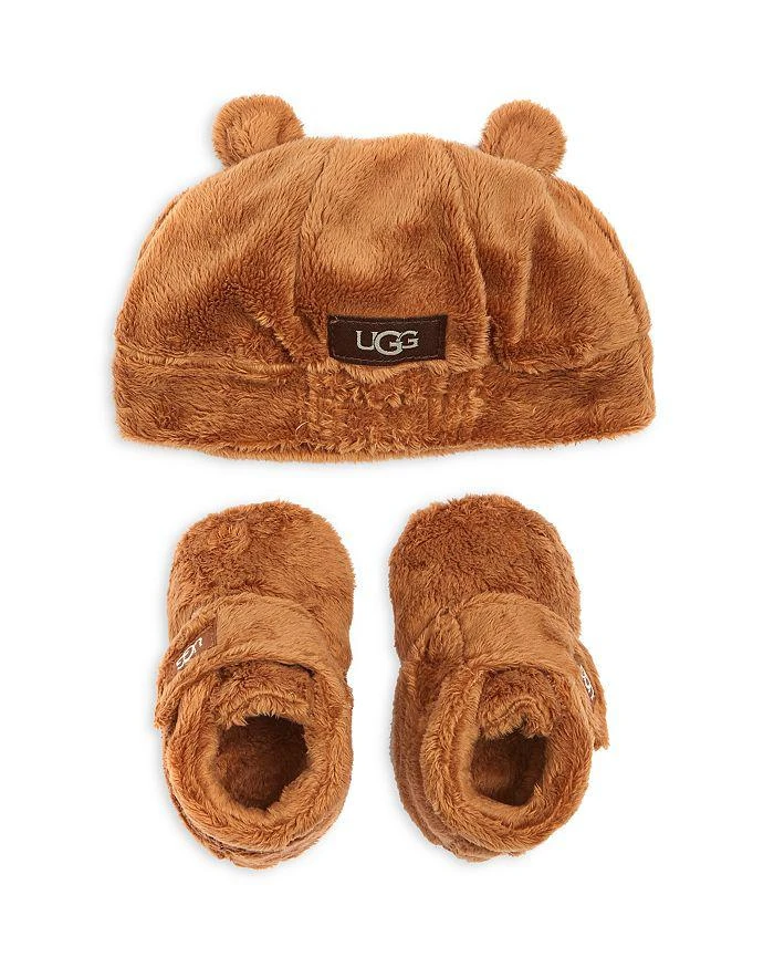 商品UGG|Unisex Bixbee Faux Fur Booties & Beanie Gift Set - Baby,价格¥524,第1张图片