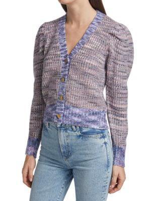 商品Design History|Multicolor Puff Sleeve Cardigan,价格¥375,第3张图片详细描述