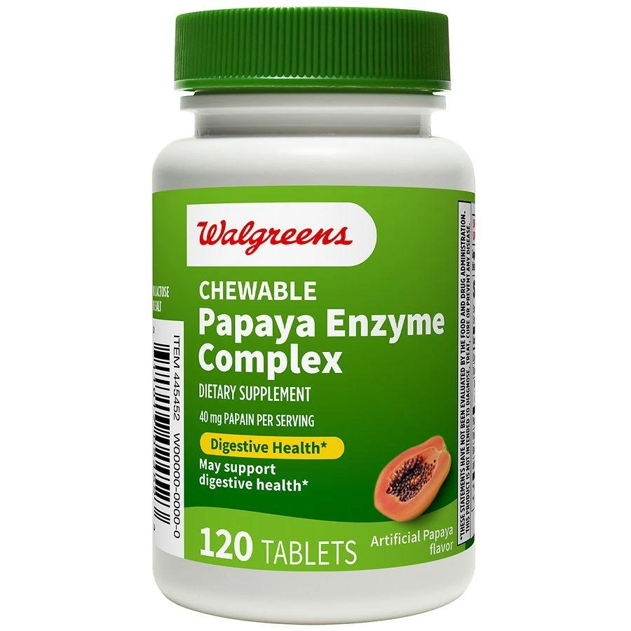 商品Walgreens|Chewable Papaya Enzyme Complex Tablets,价格¥50,第1张图片