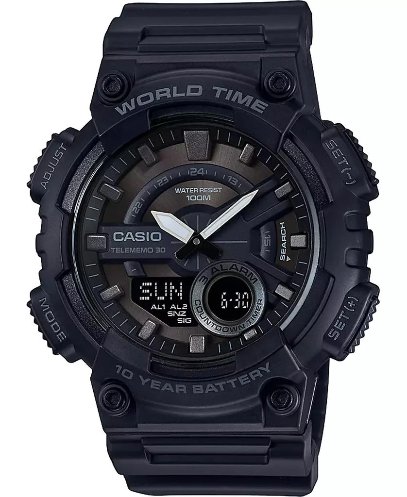 商品Casio|Casio Standard系列小黑武士, 50mm, 十年动力 AEQ-110W-1B,价格¥415,第1张图片