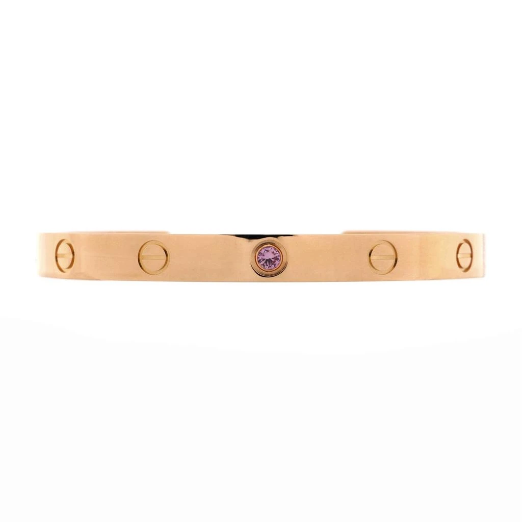 商品[二手商品] Cartier|Love Cuff Bracelet 18K Rose Gold with Pink Sapphire,价格¥34928,第1张图片