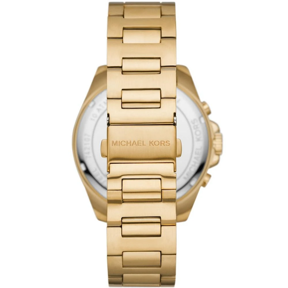 商品Michael Kors|Men's Brecken Gold-Tone Stainless Steel Bracelet Watch, 45mm,价格¥1214,第2张图片详细描述