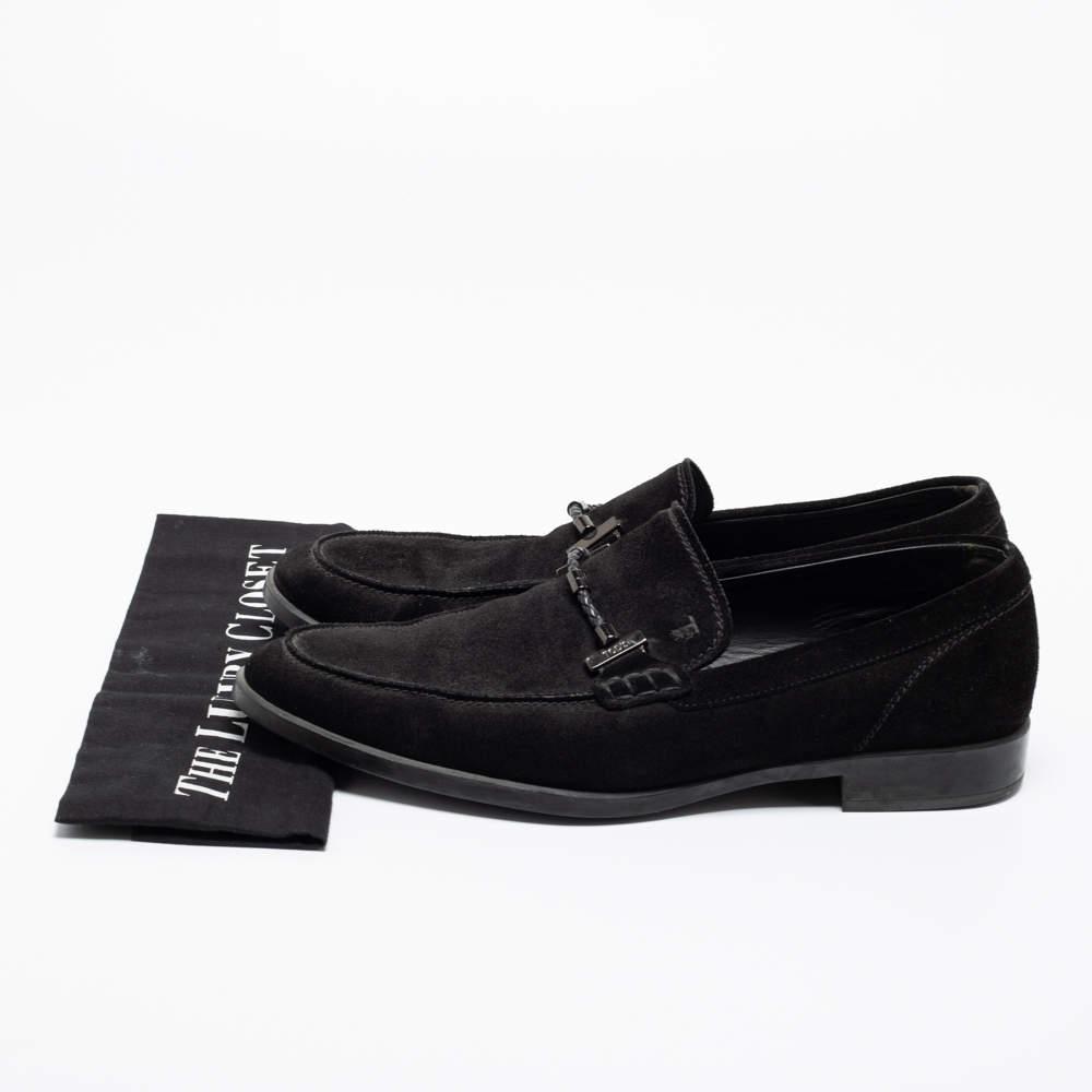 Tod's Black Suede Buckle Slip-On Loafers Size 43商品第9张图片规格展示