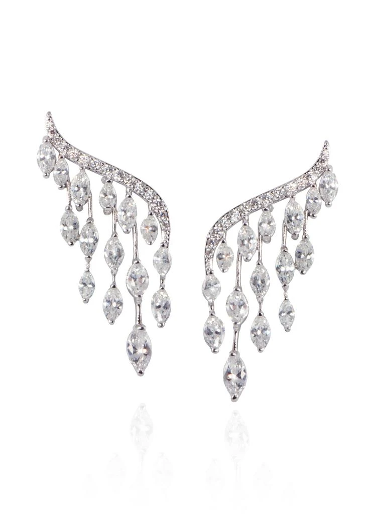 商品APPLES & FIGS|Silver tone marquise diamond cut tassel earrings,价格¥1549,第1张图片
