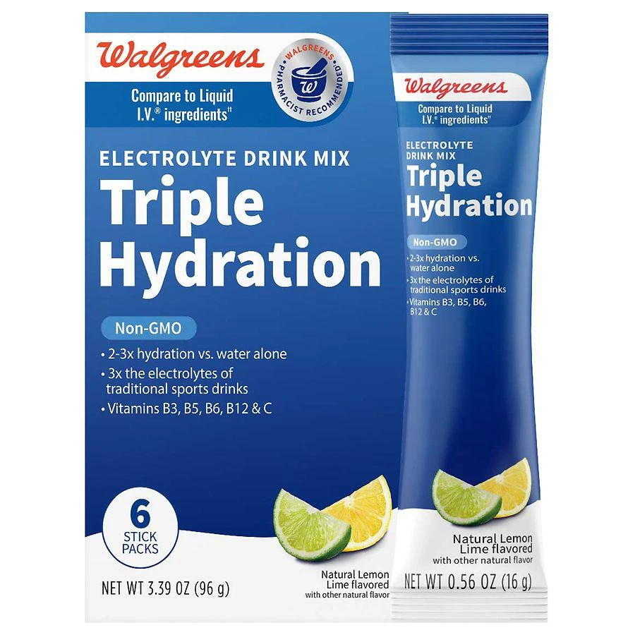 商品Walgreens|Electrolyte Drink Mix Triple Hydration,价格¥83,第1张图片