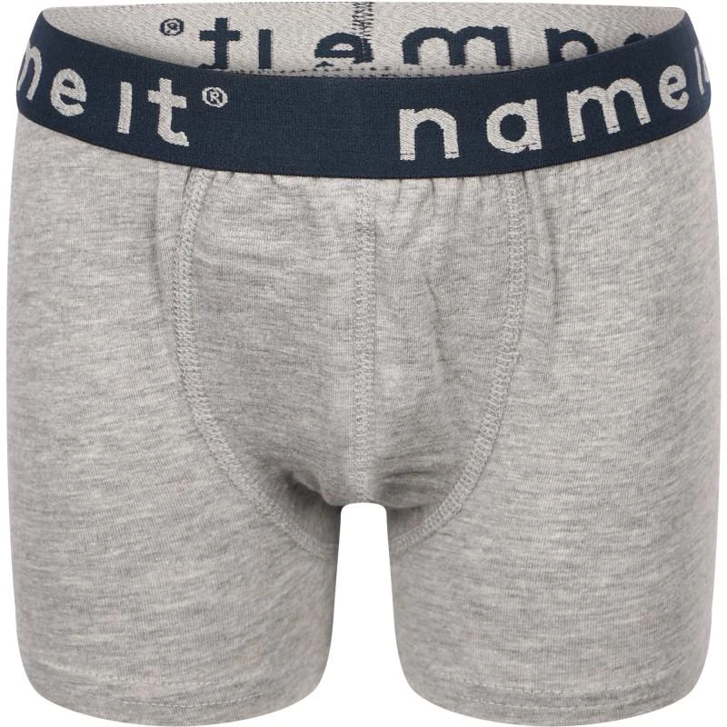 商品NAME IT®|Footballs print boxers set of 3 in grey and navy,价格¥235,第2张图片详细描述