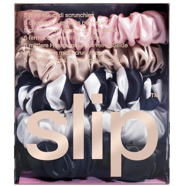 Slip Slip Silk Midi Scrunchies - Multi (Pack of 5) 2