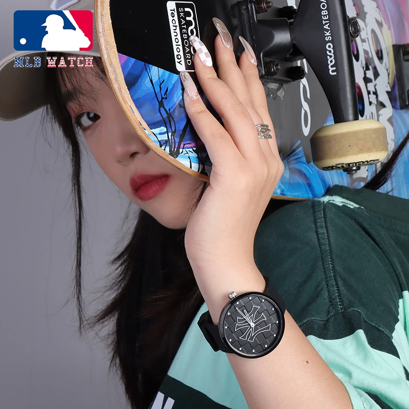MLB美职棒 纽约街头嘻哈 时尚潮流硅胶情侣石英手表大表盘NY010 商品
