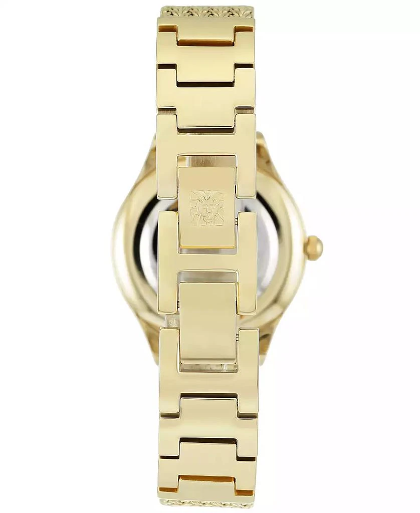 商品Anne Klein|Women's Gold-Tone Stainless Steel Mesh Bracelet Watch 30mm AK-2208CHGB,价格¥427,第3张图片详细描述