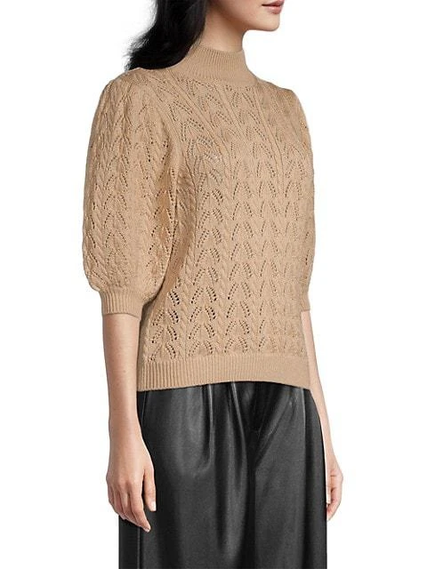 商品Elie Tahari|Merino Wool Puff Sleeve Sweater,价格¥389,第4张图片详细描述