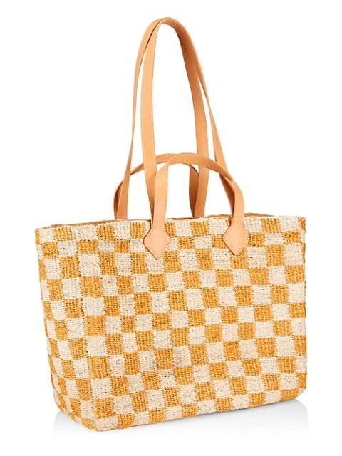 商品Poolside|Tropical Check Beach Tote,价格¥1210,第4张图片详细描述