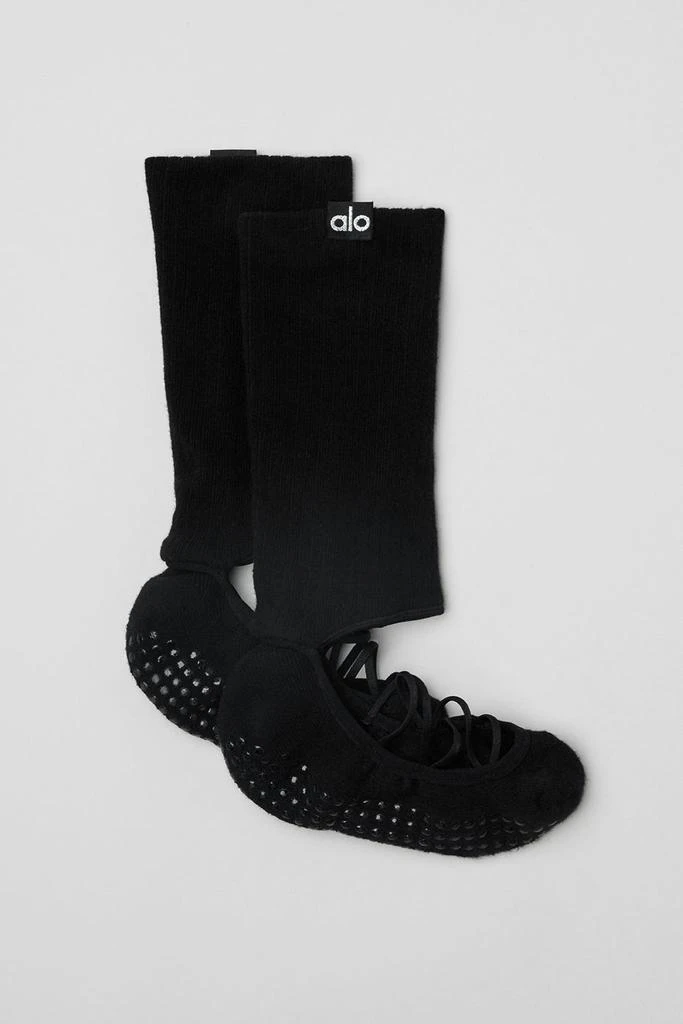 商品Alo|Women's Strappy Siren Grip Sock - Black,价格¥285,第3张图片详细描述