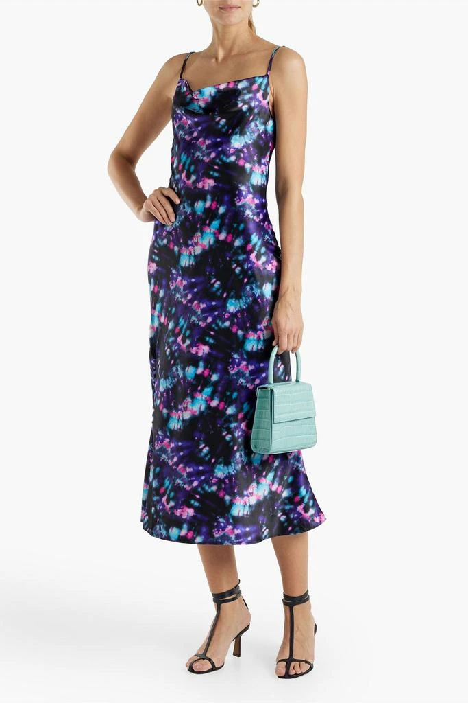 商品OLIVIA RUBIN|Lia printed satin midi slip dress,价格¥956,第2张图片详细描述