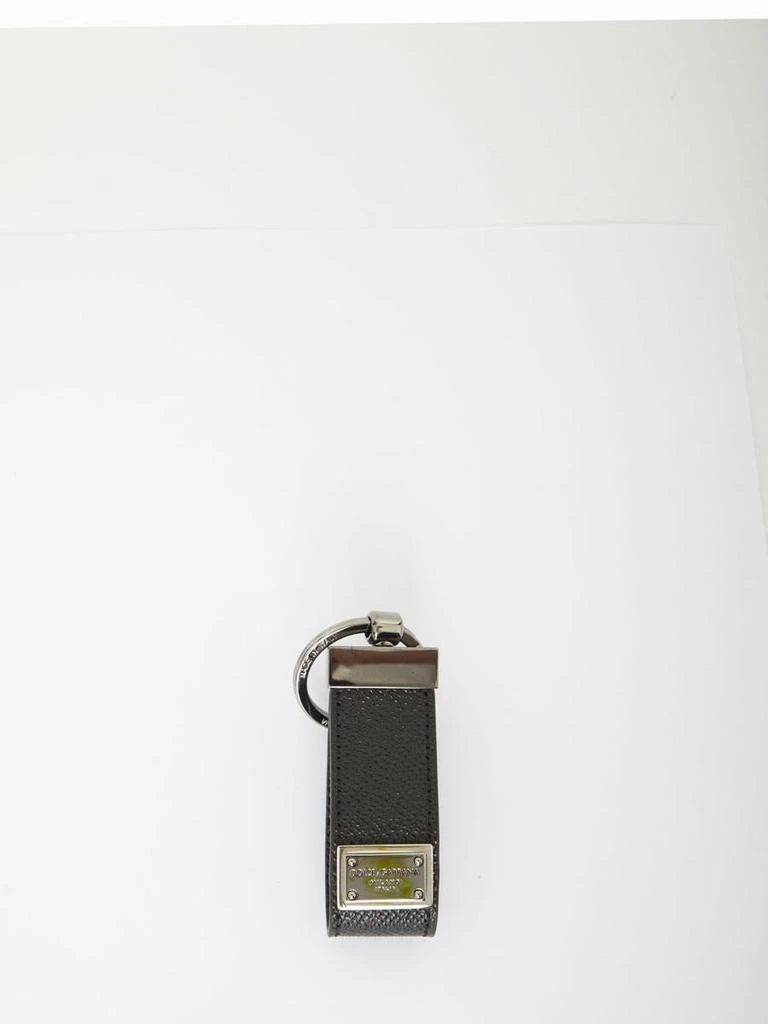 商品Dolce & Gabbana|Leather Key Chain in Black,价格¥1011,第1张图片