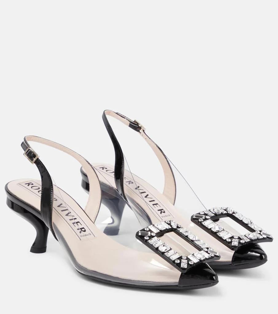 商品Roger Vivier|Virgule slingback PVC pumps,价格¥7581,第1张图片