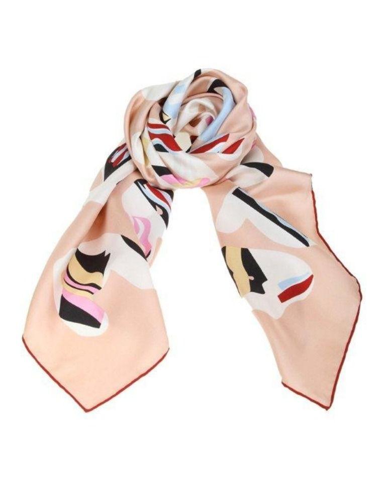 Fendi Women's  Pink Silk Foulard商品第1张图片规格展示