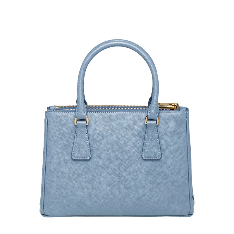 商品Prada|【预售3-7天】PRADA/普拉达 21年秋冬Galleria系列 女士浅蓝色Saffiano皮革附可拆卸调节皮革肩带小号手提斜跨单肩包1BA896_NZV_F0076_V_OOO,价格¥20643,第4张图片详细描述