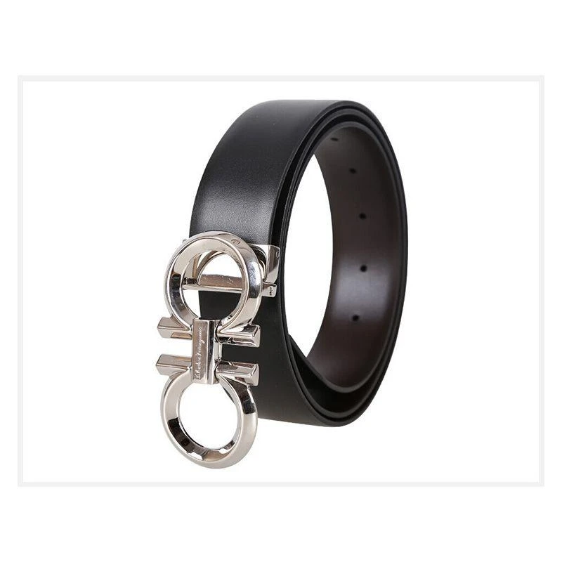 商品Salvatore Ferragamo|香港直邮Salvatore Ferragamo 菲拉格慕 男士黑色牛皮腰带 67 993,价格¥6021,第11张图片详细描述