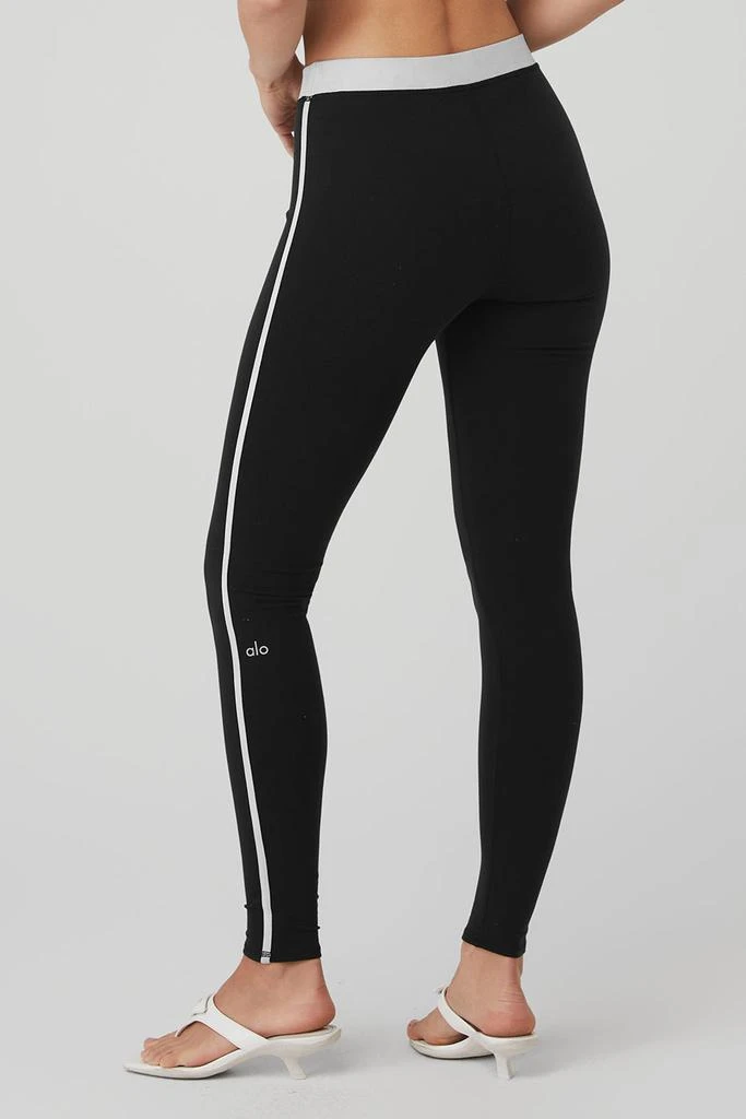 商品Alo|Airbrush High-Waist Streamlined Legging - Black/White,价格¥775,第2张图片详细描述