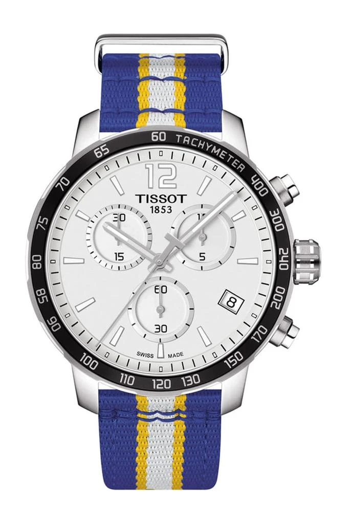 商品Tissot|Men's Quickster Chronograph NBA Golden State Watch, 42mm NBA联名表款,价格¥1051,第1张图片