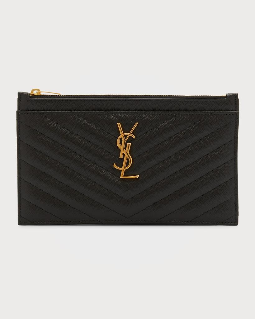 商品Yves Saint Laurent|Small YSL Grain de Poudre Bill Pouch Wallet,价格¥3476,第1张图片