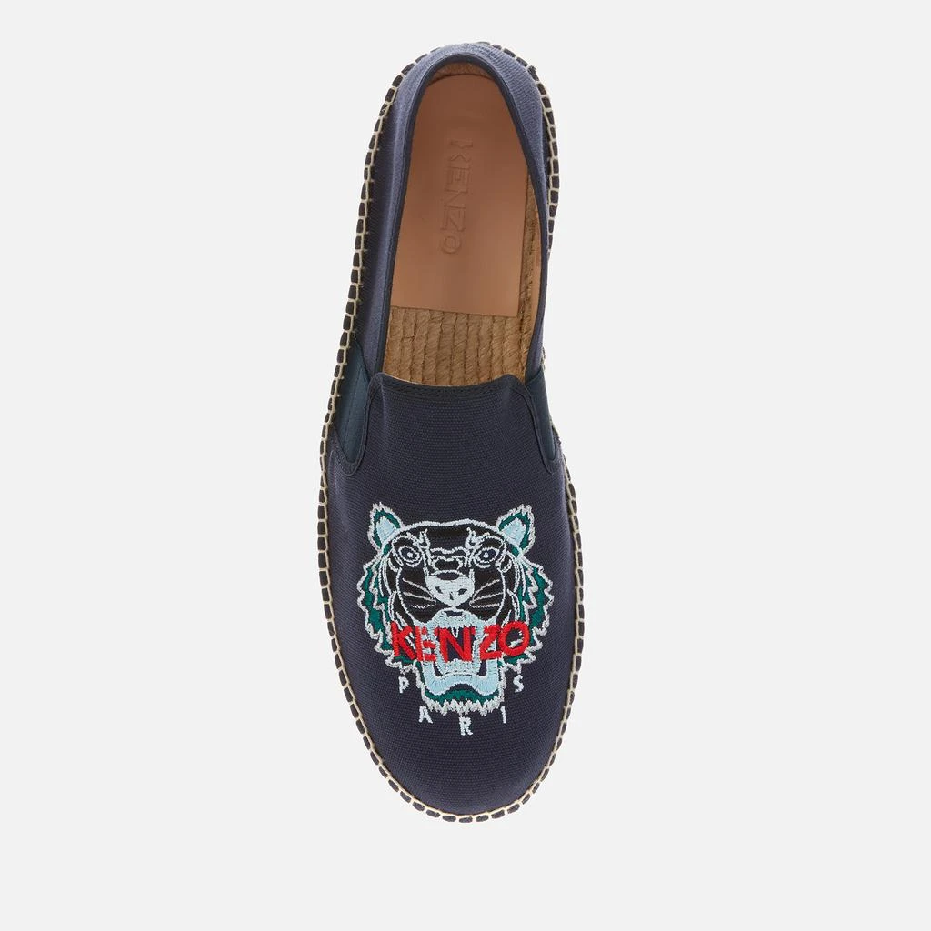 商品Kenzo|KENZO Men's Organic Canvas Elastic Tiger Espadrilles - Navy Blue,价格¥477,第3张图片详细描述