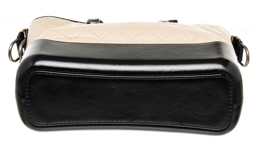 Chanel Cream Black Leather Gabrielle Tote Bag商品第4张图片规格展示